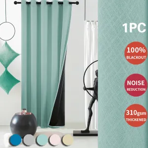1pc Luxurious Solid Color Thermal Insulated Curtain Panel - Room Darkening, Light Reducing, Energy Saving for Study, Bedroom, Kitchen, Living Room Home Decor