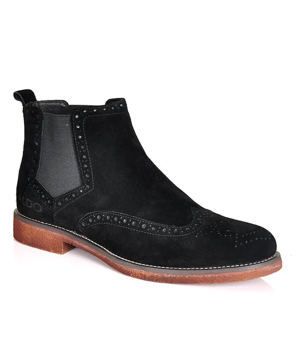 Aldo Black Suede Leather Men's Boots