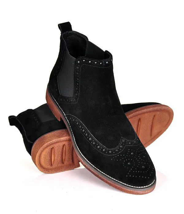 Aldo Black Suede Leather Men's Boots