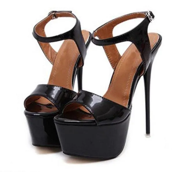 Ankle Strap Heels Platform Sandals Party Shoes