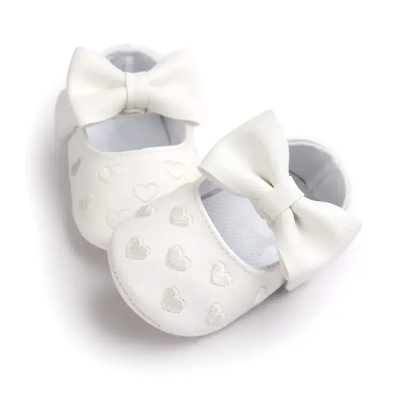 Anti - Slip Baby Shoes - Soft Crawling Shoes With Bow For Girls