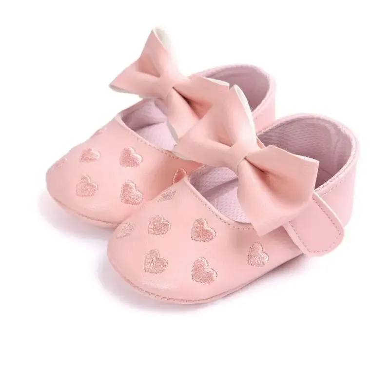 Anti - Slip Baby Shoes - Soft Crawling Shoes With Bow For Girls