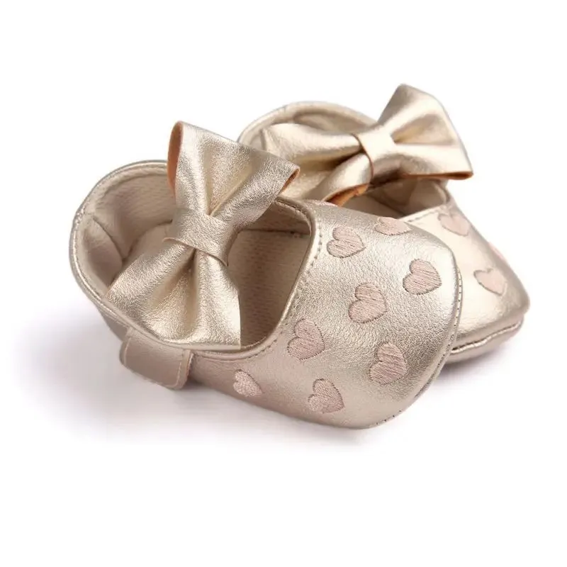 Anti - Slip Baby Shoes - Soft Crawling Shoes With Bow For Girls