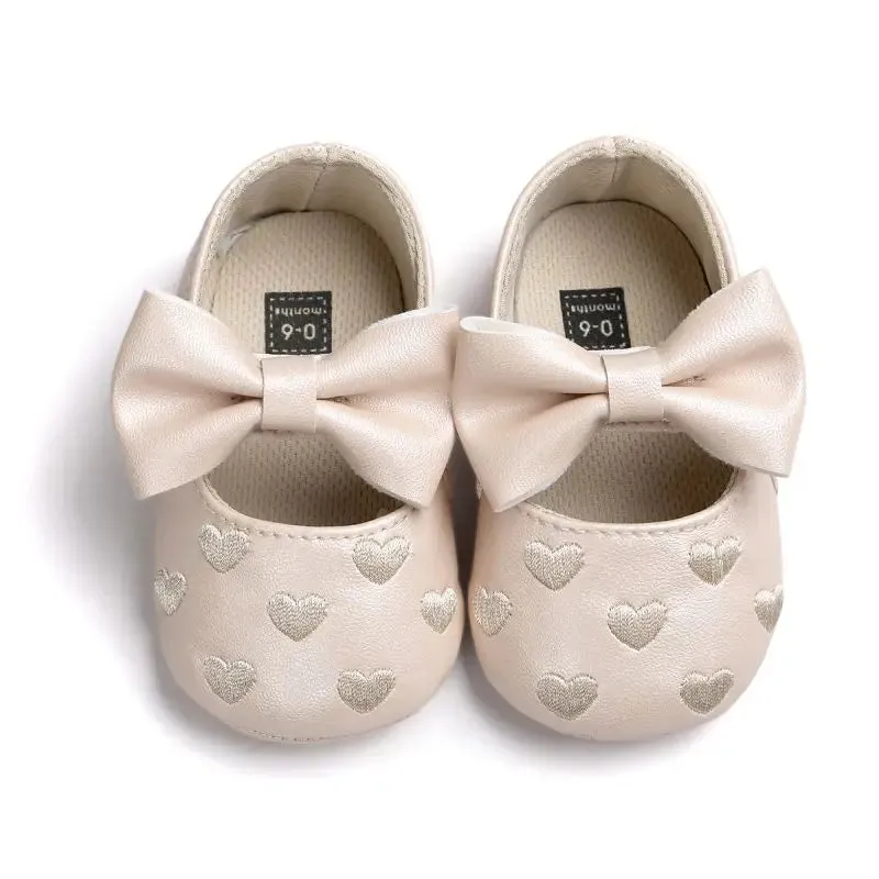 Anti - Slip Baby Shoes - Soft Crawling Shoes With Bow For Girls