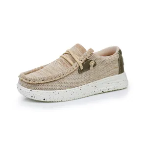 Apakowa Kids Boys Girls Loafers Slip-On Casual Walking Shoes-XFQ520-LightBrown