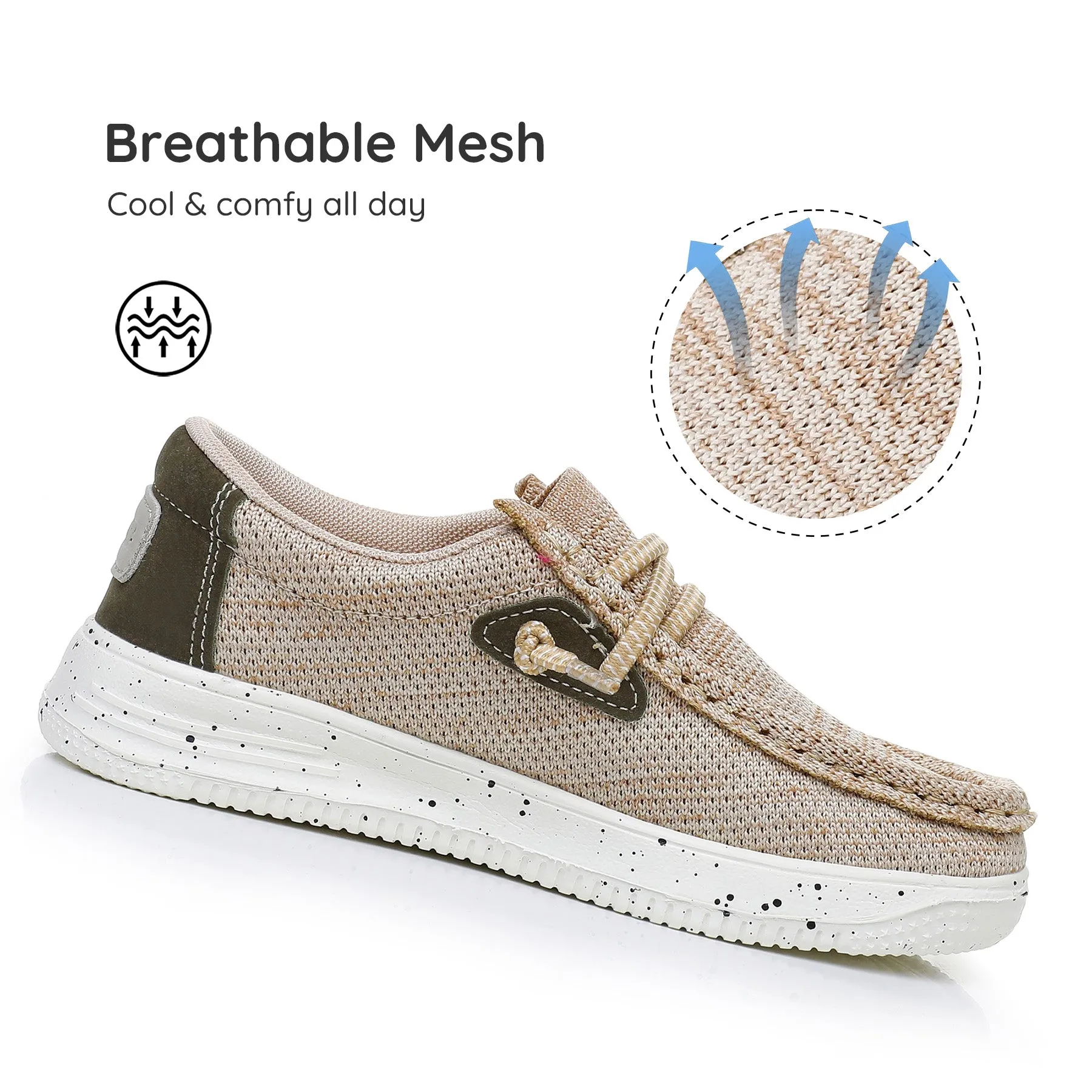 Apakowa Kids Boys Girls Loafers Slip-On Casual Walking Shoes-XFQ520-LightBrown