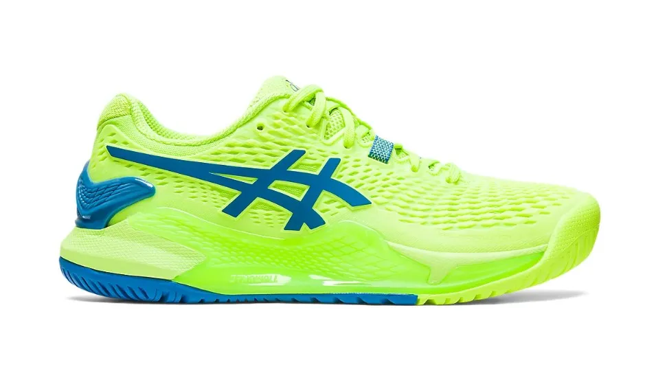 Asics Women's Gel-Resolution 9 Tennis Shoes In Hazard Green/Reborn Blue