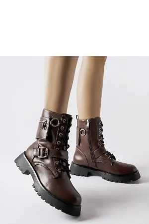 Brown insulated ankle boots
