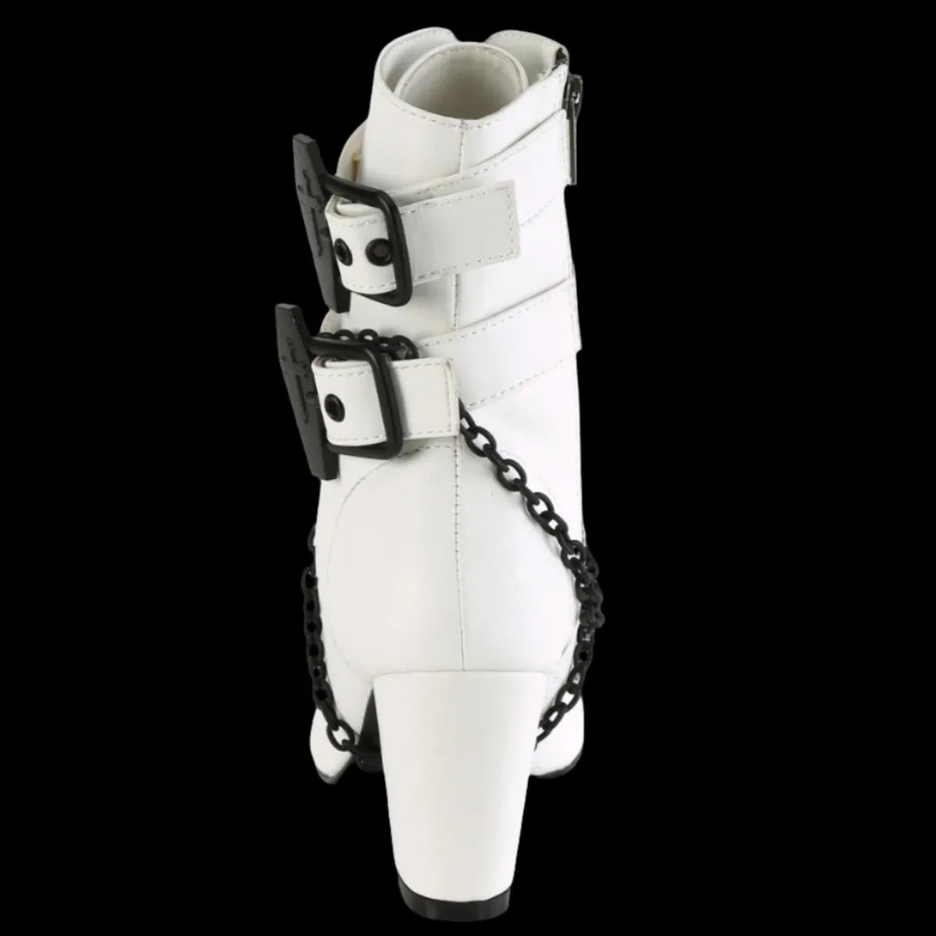 DemoniaCult VIVIKA 128 White Boots