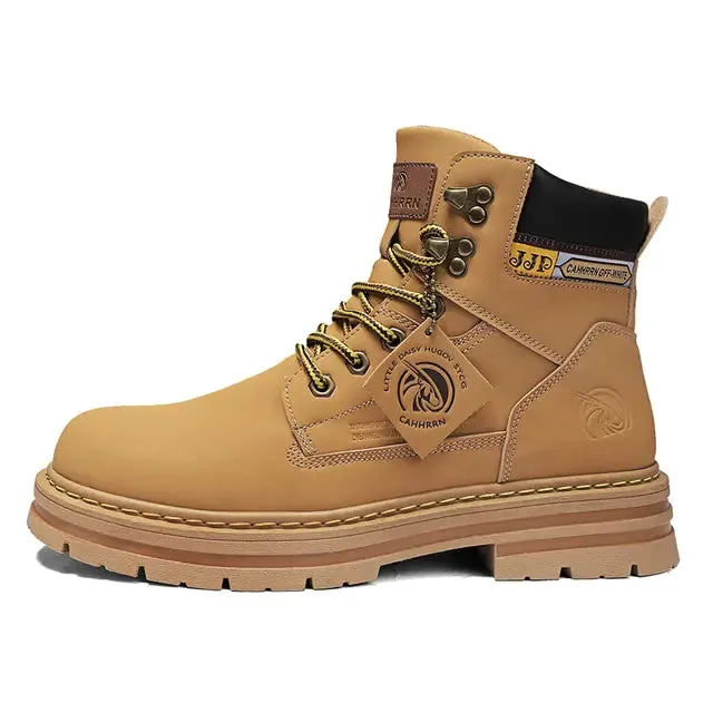 High-Quality Leather High-Top Boots for Men