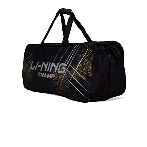 Li-Ning Champ ABDP374 Polyester Badminton Kit-Bag (Black) with Shoe Bag