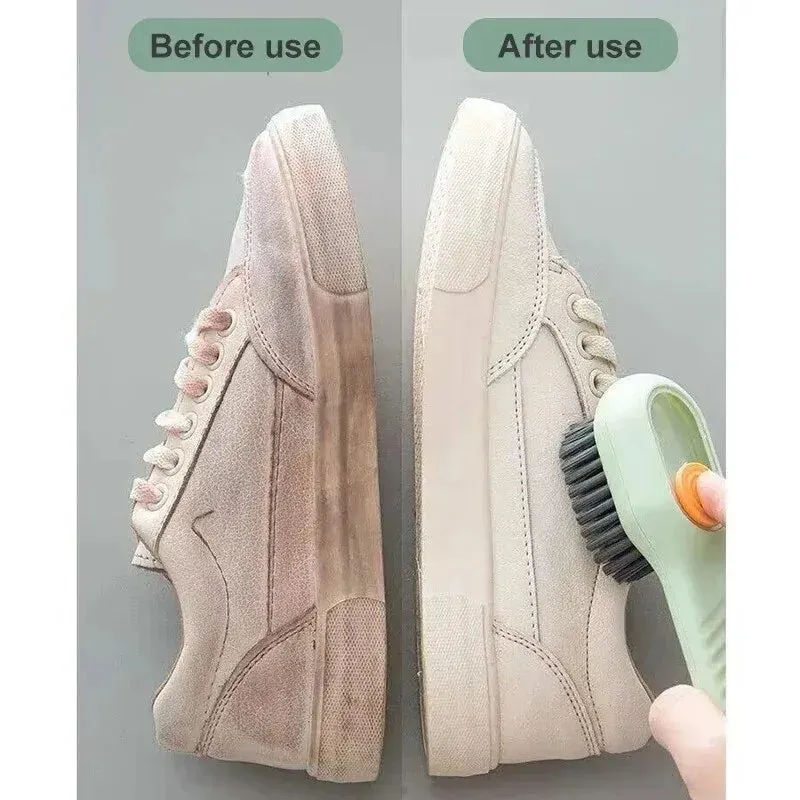 Multifunctional Shoe Cleaning Brush – Soft Automatic Liquid Brush with Long Handle & Hook