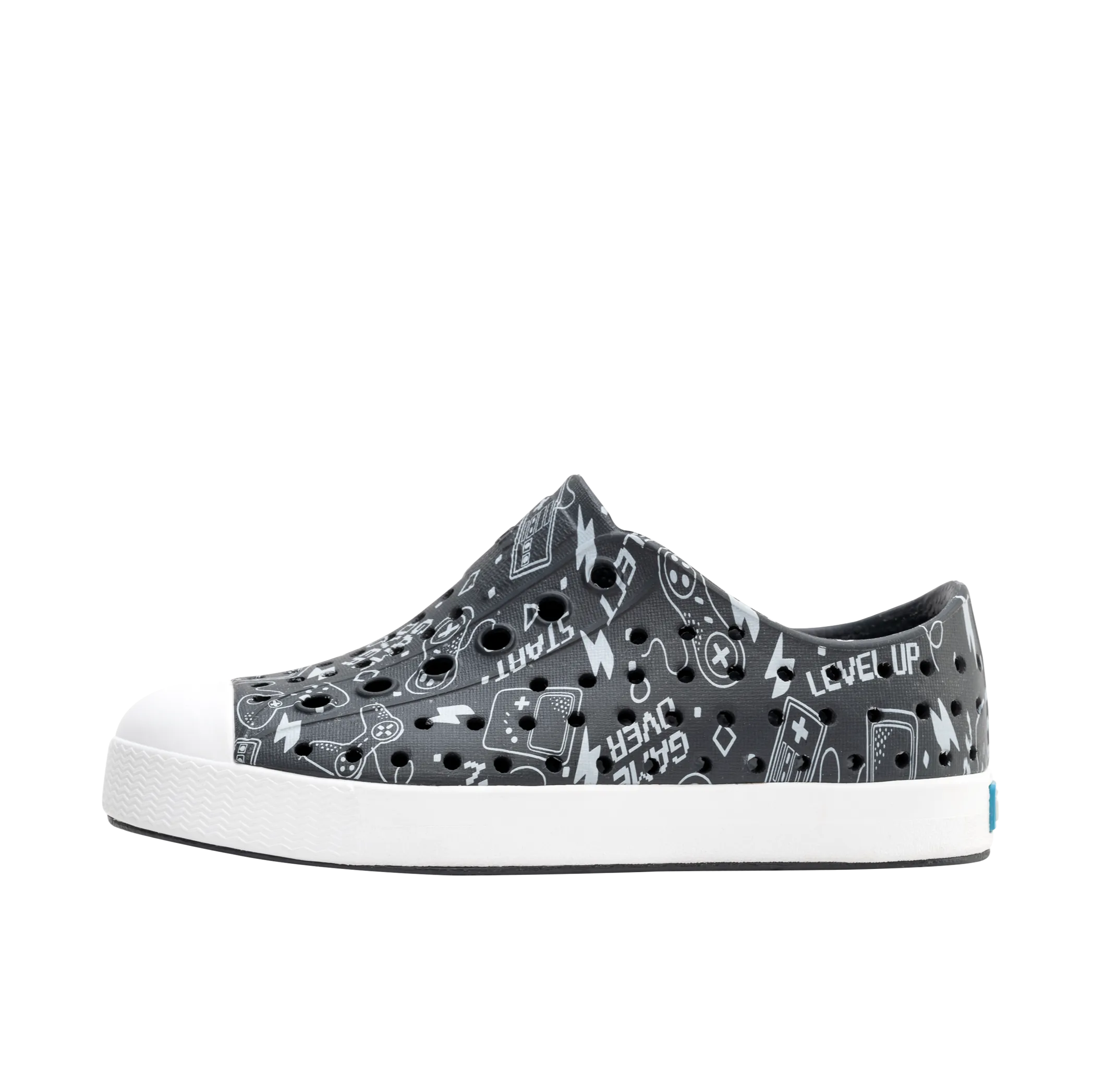 Native Jefferson Print Shoes - Gravity Grey / Shell White / Gamer