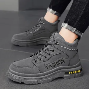New flat shoes, men's boots, breathable and anti-slip casual sports shoes, hiking and mountaineering shoes, high-top men's shoes
