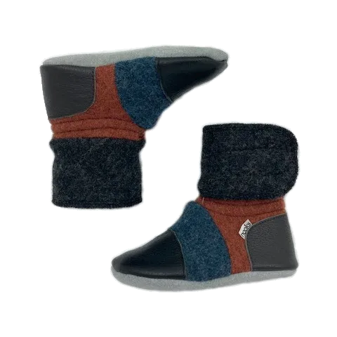 Nooks Design Felted Wool Booties (Coho)