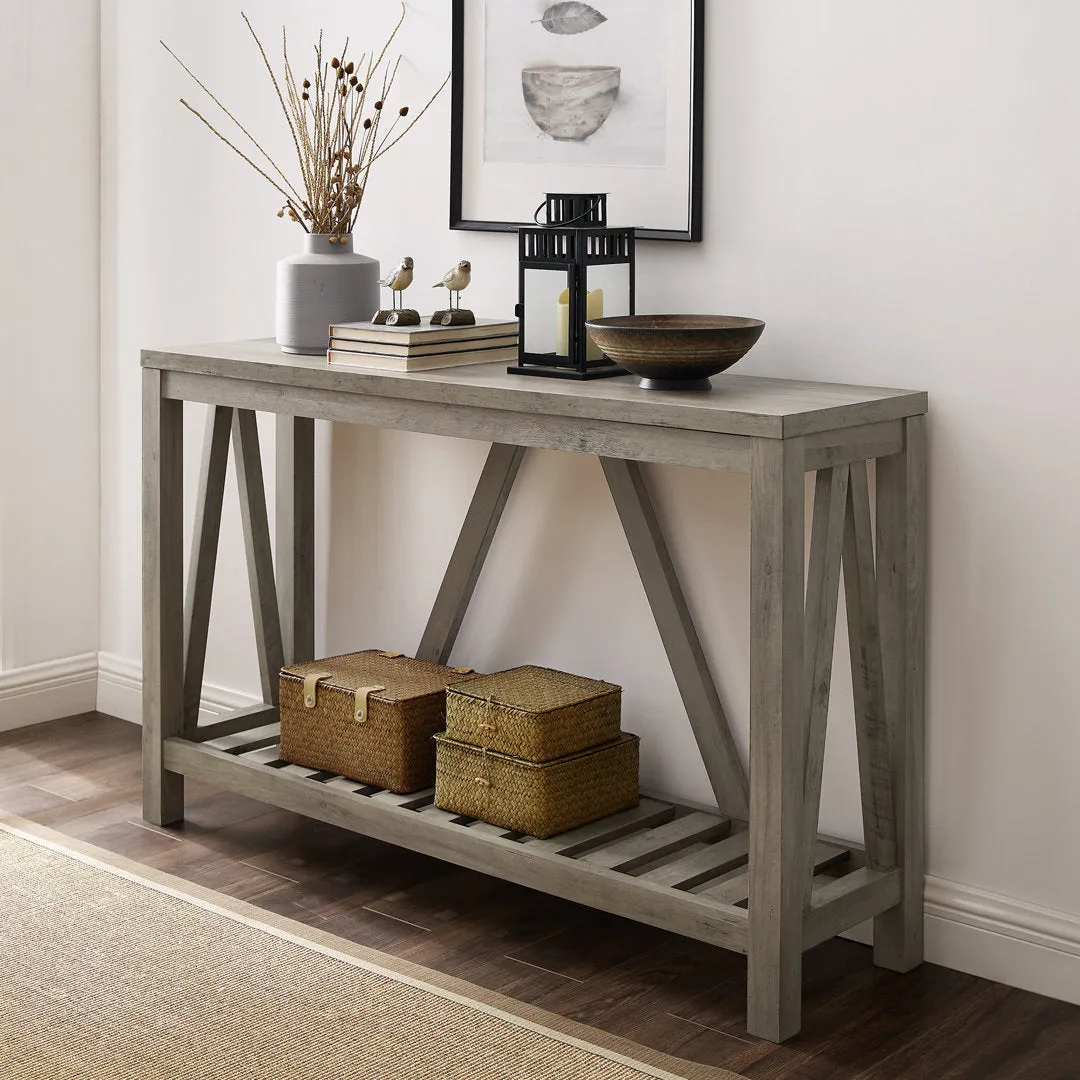 Rakira Modern Farmhouse Console Table Red Barrel Studio® Color: Gray Wash