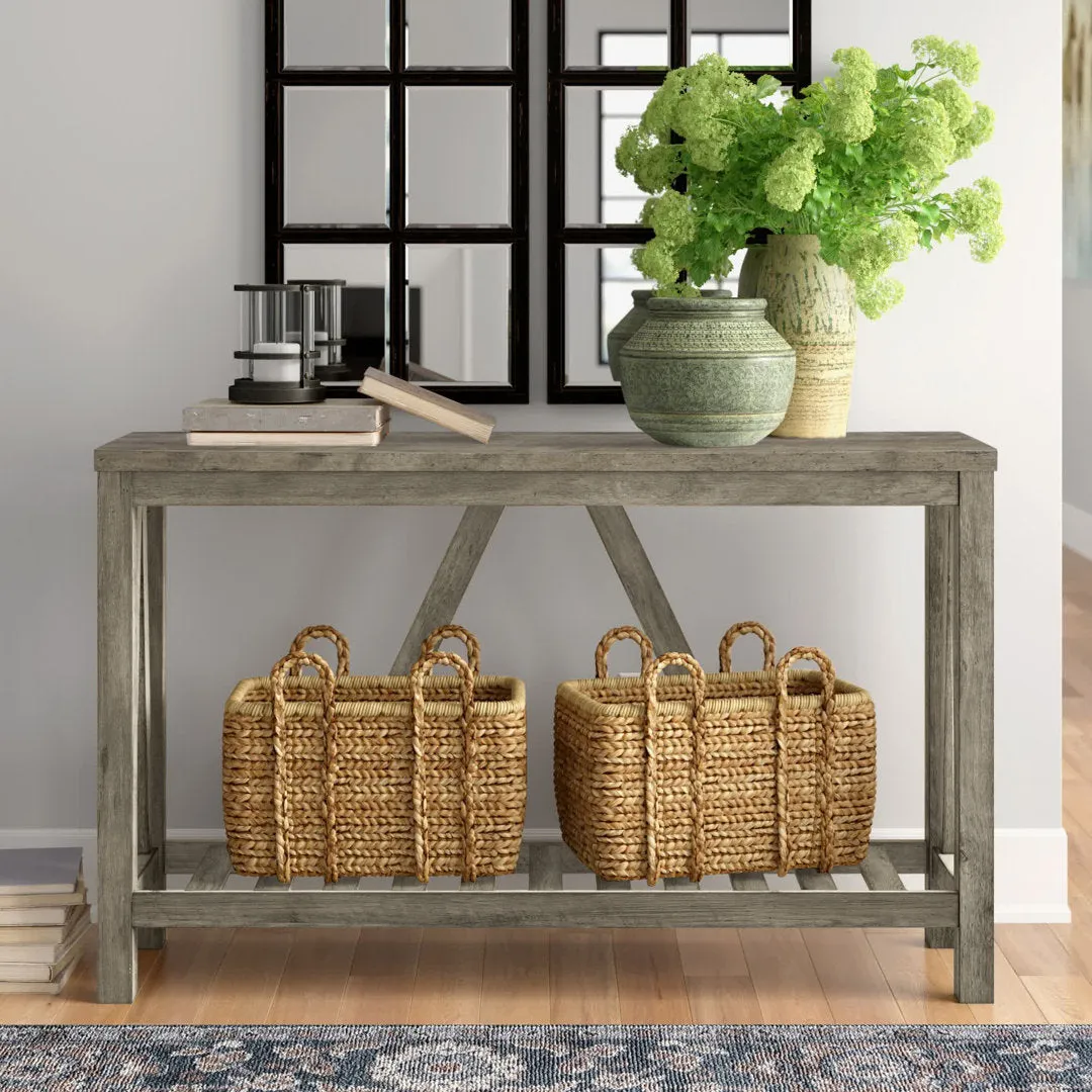 Rakira Modern Farmhouse Console Table Red Barrel Studio® Color: Gray Wash
