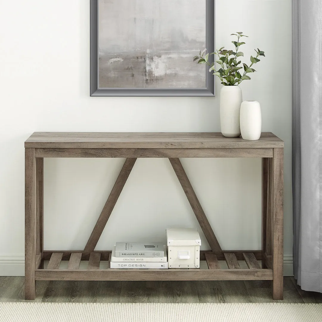 Rakira Modern Farmhouse Console Table Red Barrel Studio® Color: Gray Wash