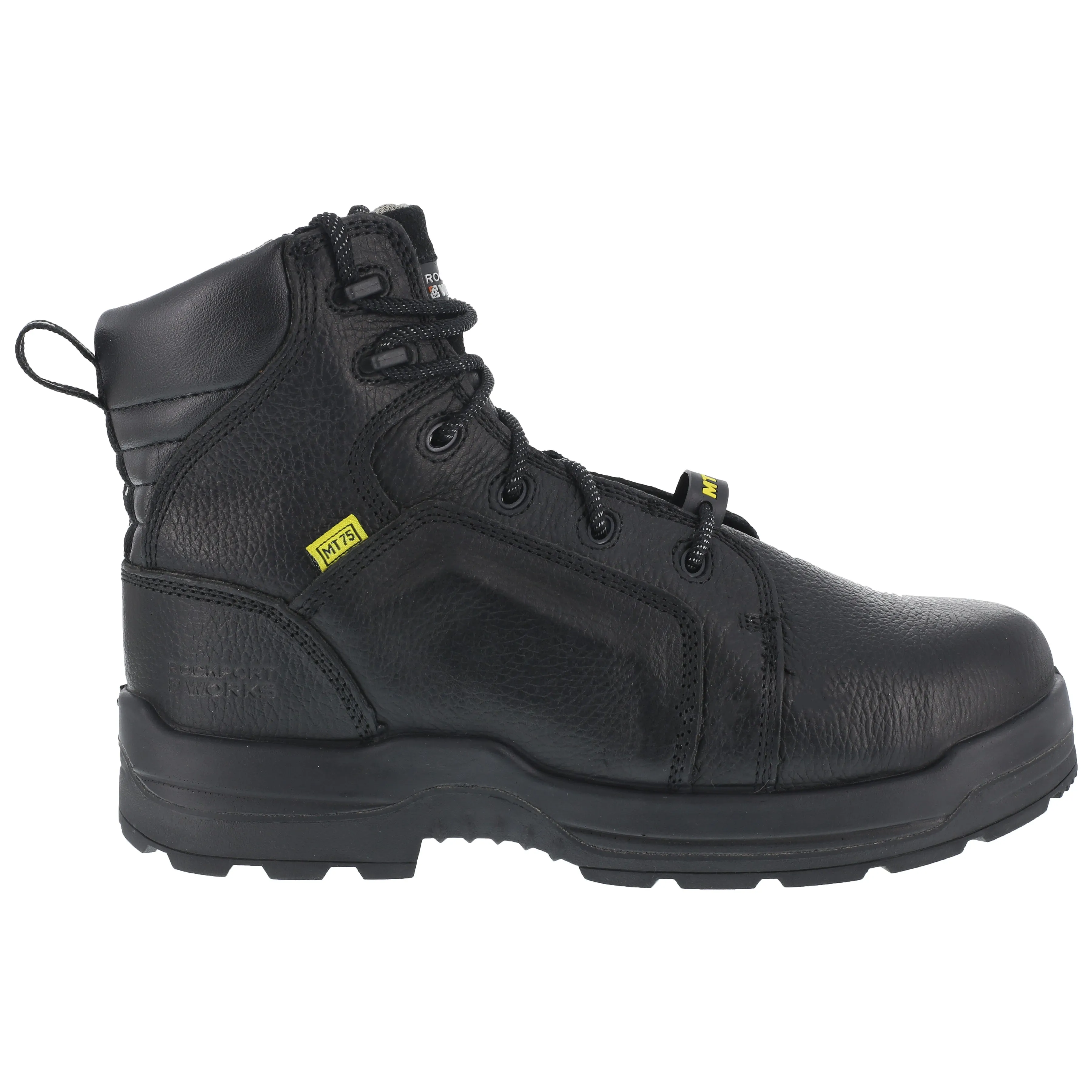 Rockport Men's More Energy 6" Plain Toe Cushguard Work Boot - Black - RK6465