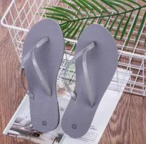 Simple Style Trendy Flip Flops for Women (Gray)(35/36)