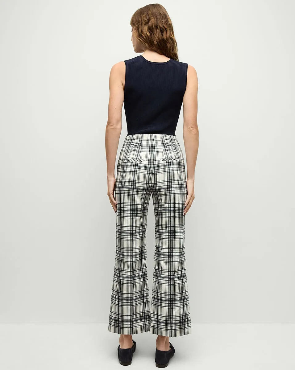 Veronica Beard Dova Pant in Ivory/Navy