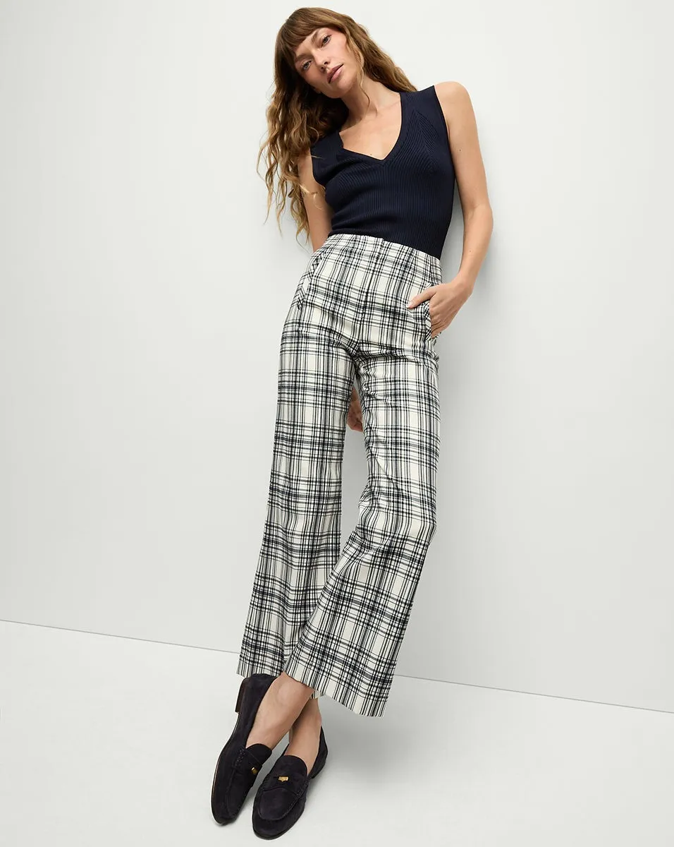 Veronica Beard Dova Pant in Ivory/Navy