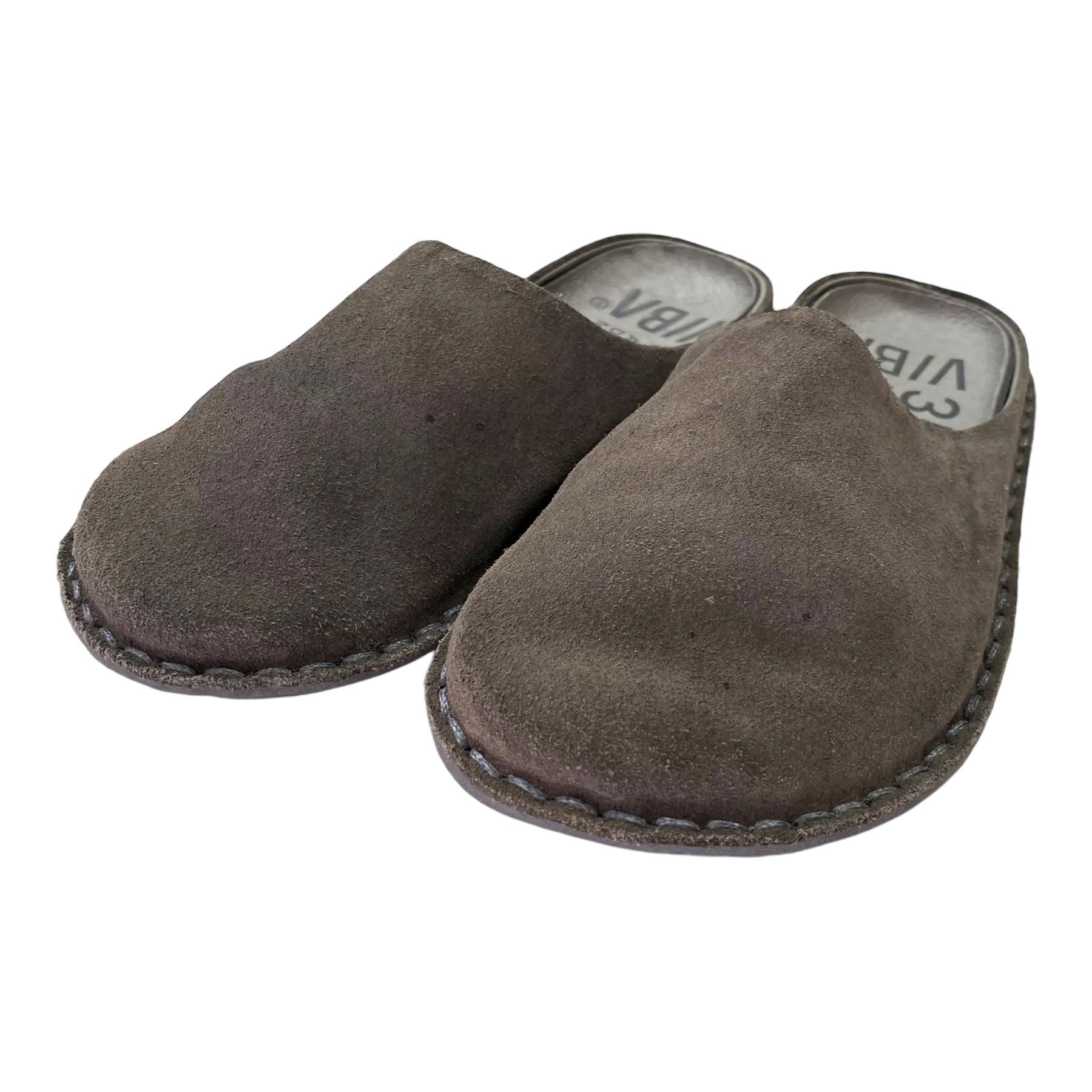 VIBAe Roma suede slippers, grey | 35