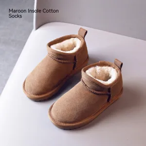 Winter Children Insulated Cotton-padded Shoes Boys Snow Boots