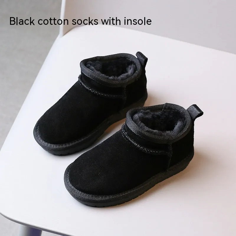 Winter Children Insulated Cotton-padded Shoes Boys Snow Boots