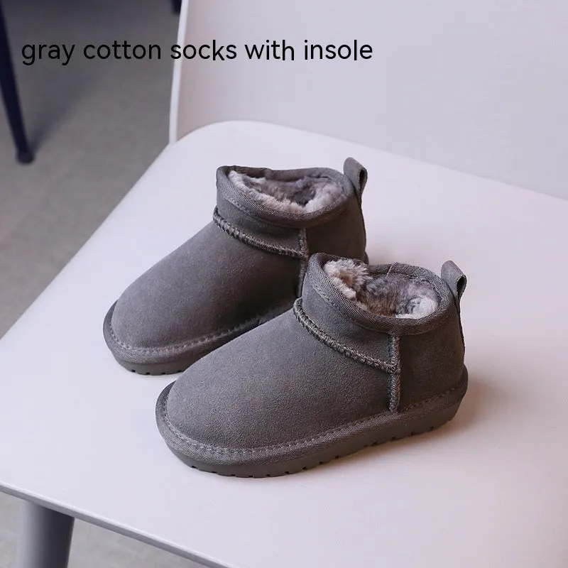 Winter Children Insulated Cotton-padded Shoes Boys Snow Boots
