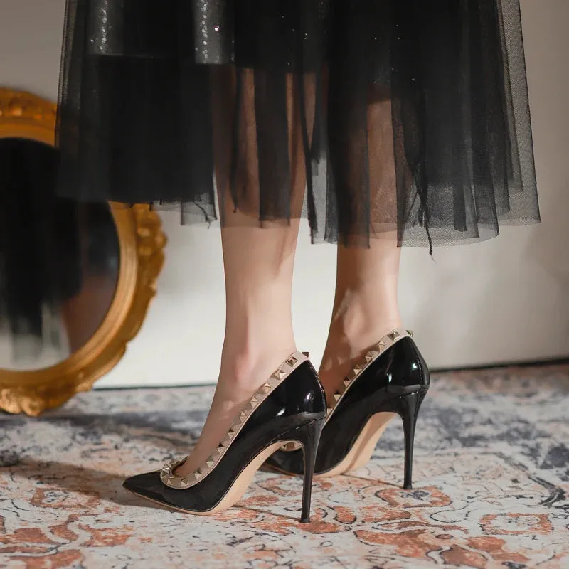 Women's Patent Leather High Heel Shoes