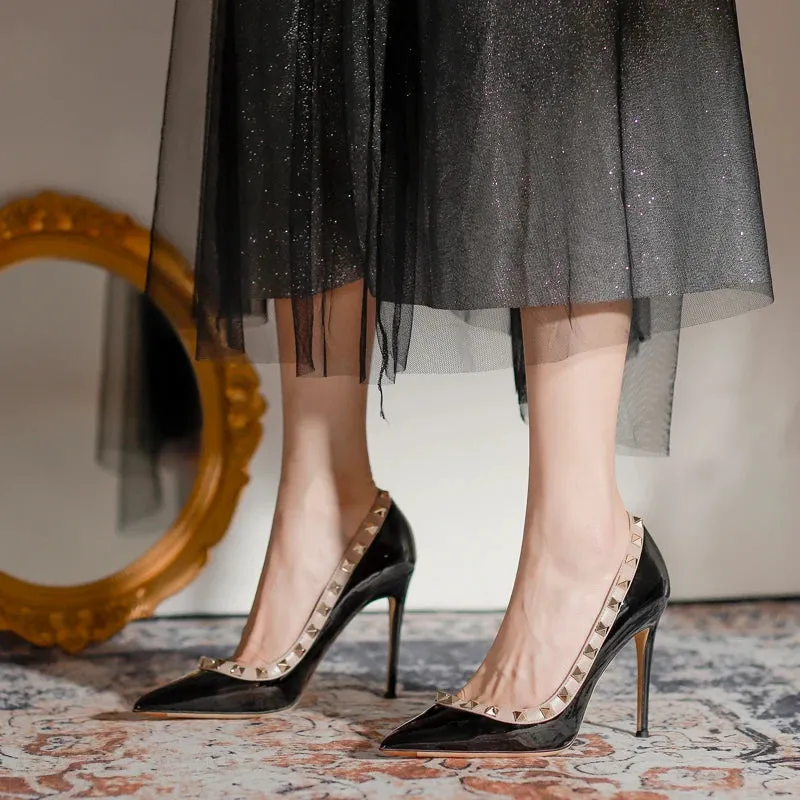 Women's Patent Leather High Heel Shoes