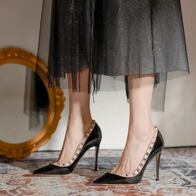 Women's Patent Leather High Heel Shoes