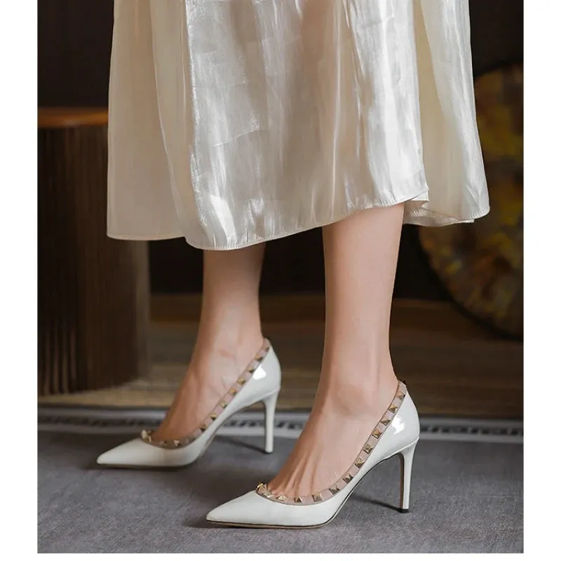 Women's Patent Leather High Heel Shoes
